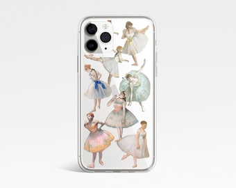 Degas phone case, Ballerina collage Clear Phone case, Ship from the UK/US/EU