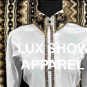 Western Show Shirt with Matching Saddle Pad Showmanship Horsemanship Shirt