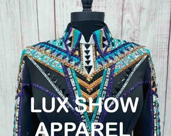 Rhinestone Western Show Jacket, Fitted Horsemanship Jacket