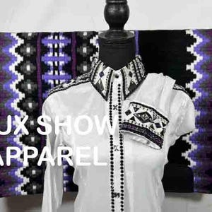 Western Show Shirt with Matching Saddle Pad Showmanship Horsemanship Shirt