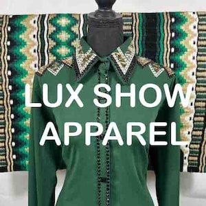 Western Show Shirt with Matching Saddle Pad Showmanship Horsemanship Shirt