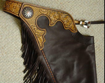 Leather Western Show Chaps | Equestrian Horse Riding Apparel