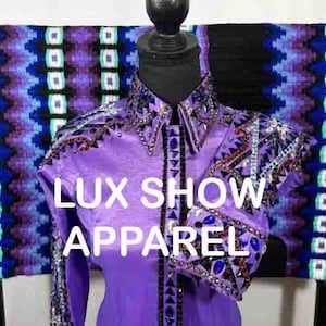Western Show Shirt with Matching Saddle Pad Showmanship Horsemanship Shirt
