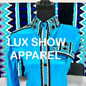 Western Show Shirt with Matching Saddle Pad Showmanship Horsemanship Shirt