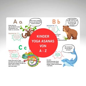 Yoga cards for children | Alphabet | Daycare materials | Kindergarten | Elementary school | Children's yoga | Gift | Schoolchild | Download