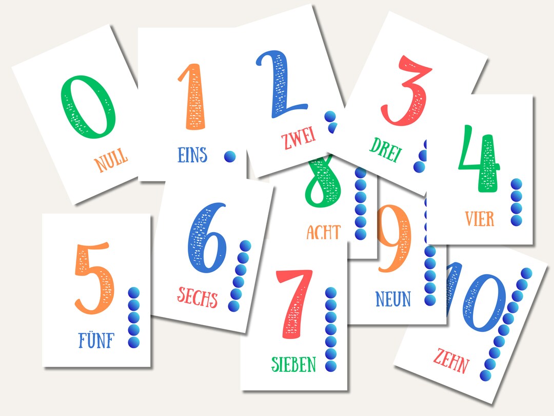 Number Cards for Download | Montessori Learning Cards | PDF | Preschool ...