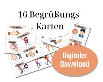 Welcome cards for children - loving rituals for kindergarten and primary school. Children's yoga cards. Teaching materials available for download.