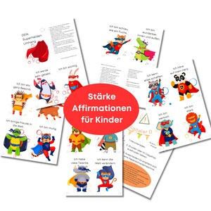 Kinder Stärke Karten | Affirmationskarten | Affirmationen | Yoga Karten Kinder| Yoga Kartenset Download | Achtsamkeit | Geschenk für Kinder