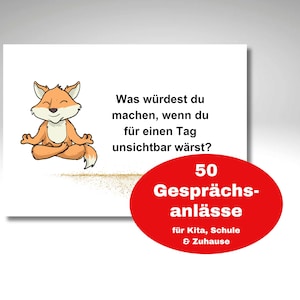 Gesprächsanlässe | Kinder | Karten | Gesprächskarten | Kinderyoga | Reflexionskarten | Yoga Karten Kinder | Fragekarten zum Ausdrucken