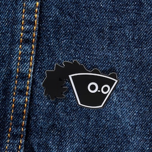 Schwarze Katze Pin, flauschige schwarze Katze, wenn ich passe, dass ich sitze, lustiges Katzengeschenk, Geschenk für Katzenliebhaber, süßes Geschenk für Katzenliebhaber