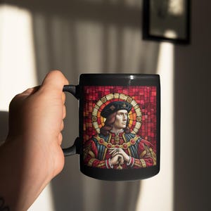 Richard III gift, King Richard Third Mug, History lover gift, War of the Roses, Young King Richard III, Medieval Art 11oz coffee mug