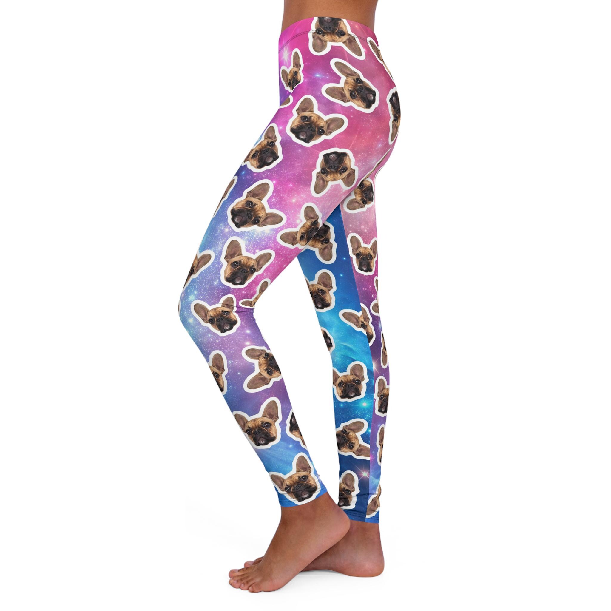 Woof Woof Boston Terrier Pattern Print Women Leggings