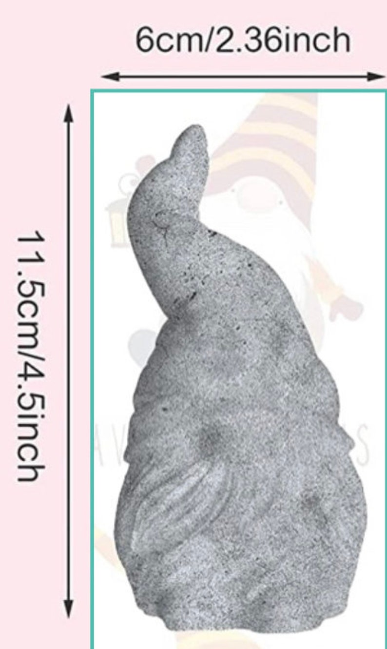 Paint Your Own Garden Gnome Statue, Unpainted Concrete Figurine for