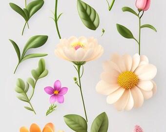 Aquarelle, aquarelle fleurs, Clipart aquarelle, téléchargement numérique, Clipart Floral, aquarelle Floral, téléchargement immédiat, Floral,