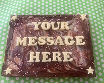 Chocolate Millionaire Flapjack Gift - All Butter and Belgian Chocolate - Personalised