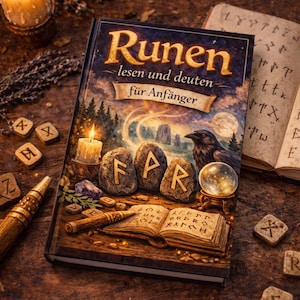 Guida fai-da-te alle rune di 42 pagine – Istruzioni per la comprensione e la pratica | Impara a leggere, interpretare e predire il futuro con le rune - Istruzioni in tedesco