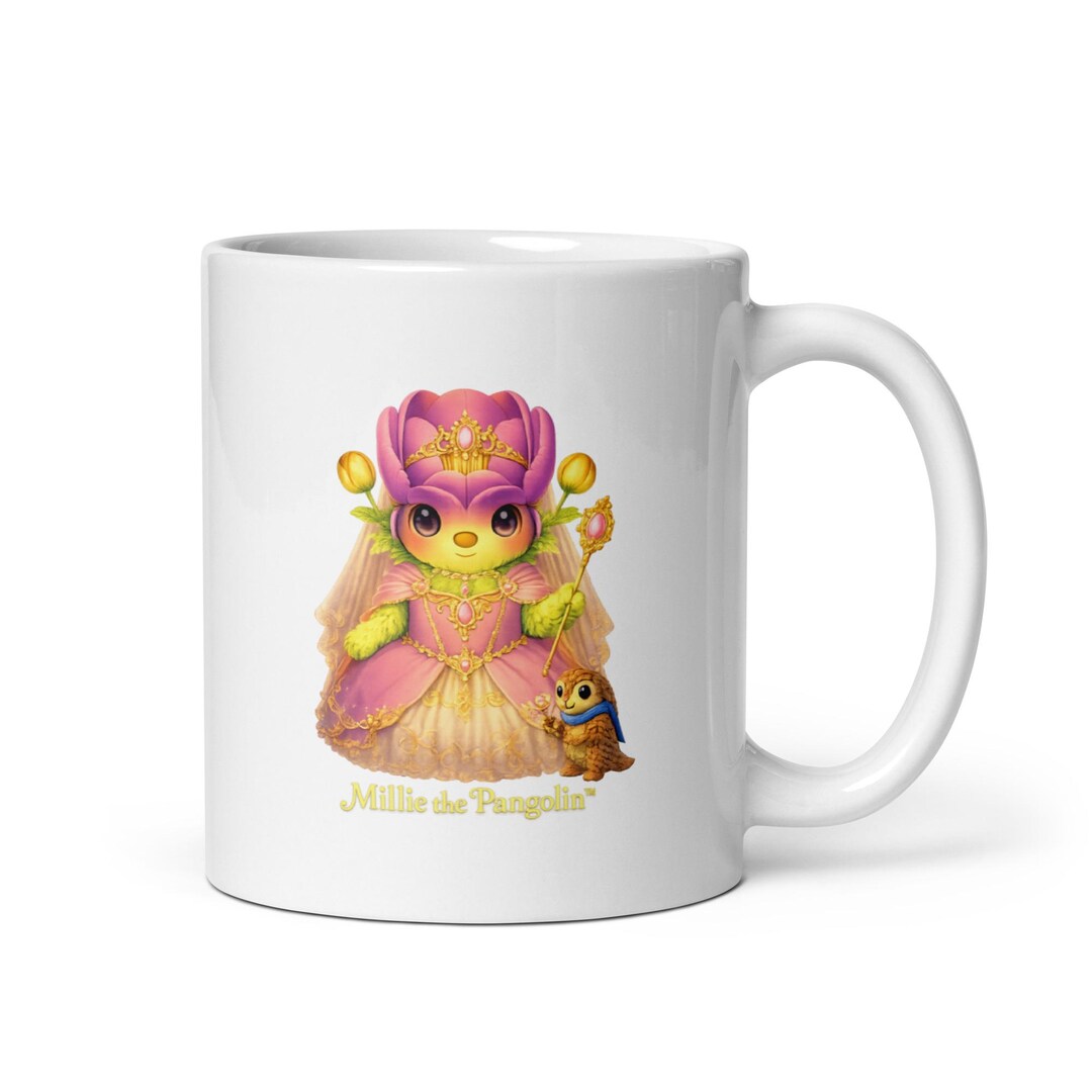 Princess Millie the Pangolins White Glossy Mug - Etsy