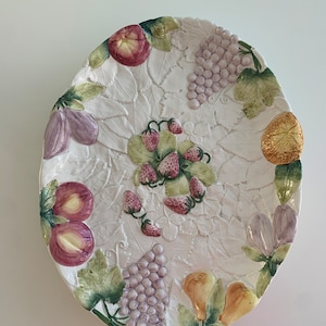 Vintage Italienische Keramik Keramik Obst Platte. Hergestellt in Italien