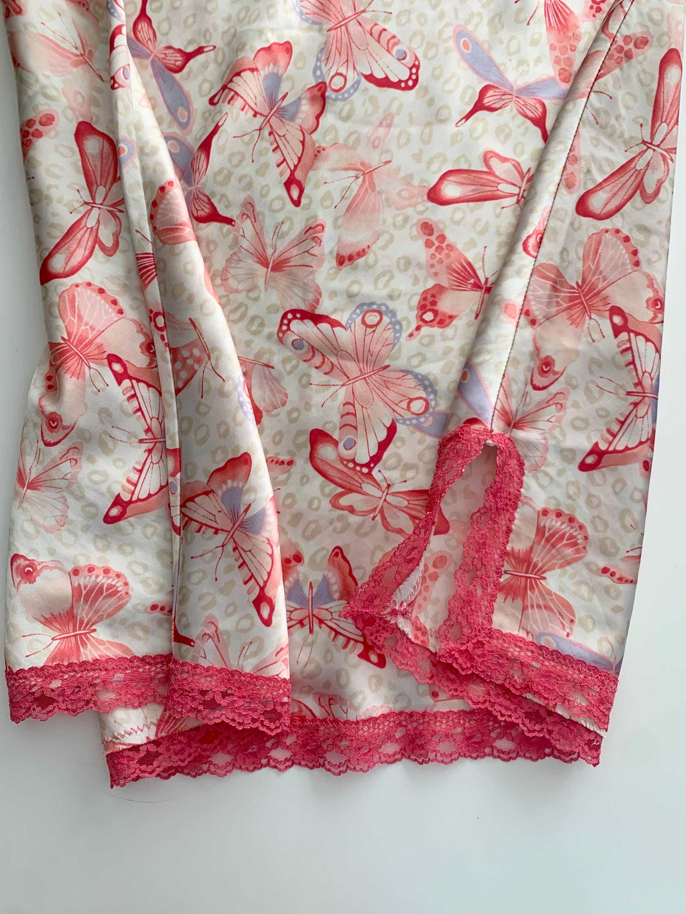 Vintage Victoria's Secret Slip Dress: Pink Butterfly Leopard Lace, 90s  Lingerie, Medium - Etsy