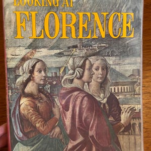 vintage book Looking at Florence Italy edited by Rolando Fusi with panoramic views in photorama 1977. Signed edition!