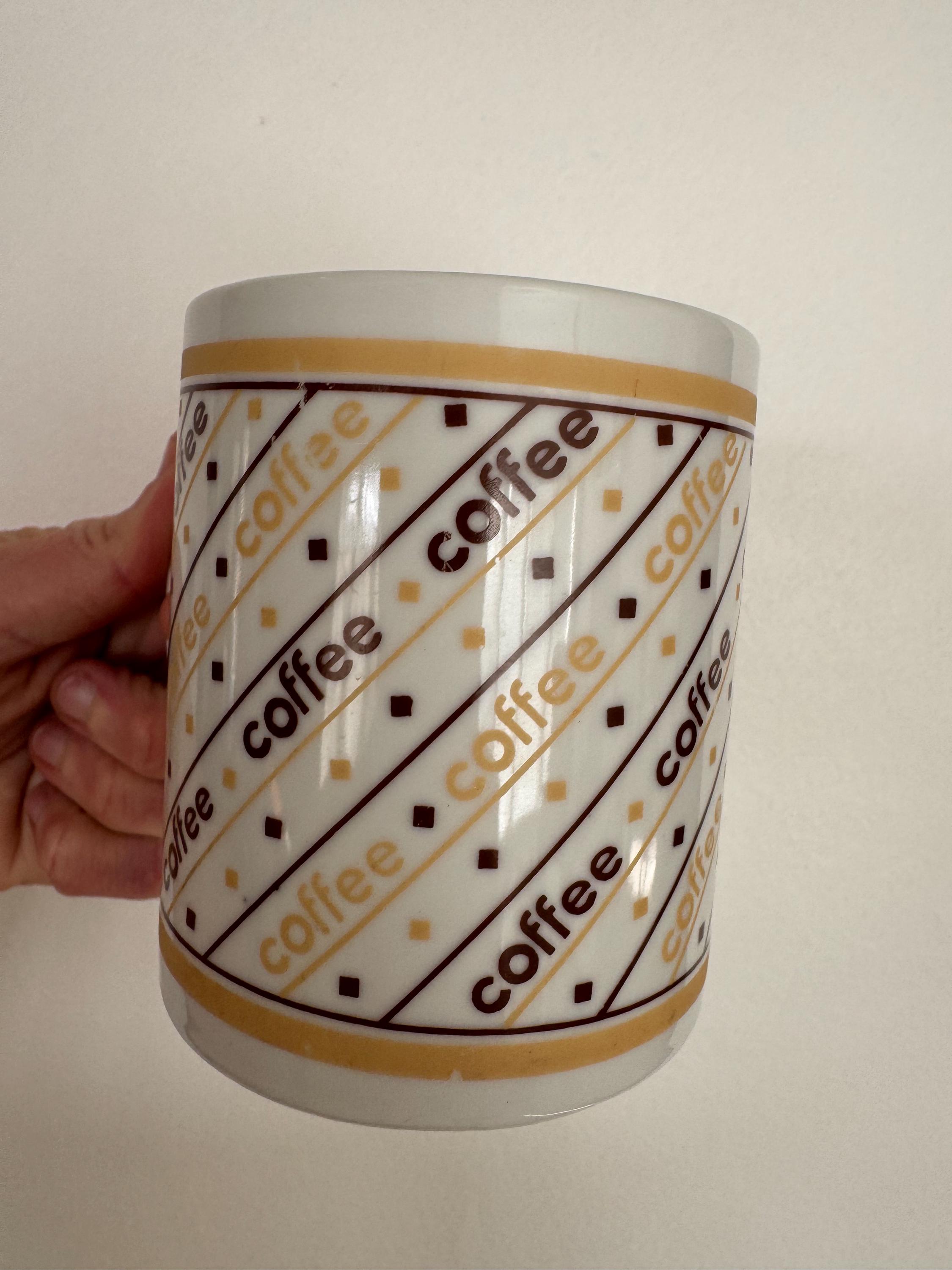 Vintage 1980s Coffee Mug: Ombre Brown Pattern, Peacock Ceramics - Etsy