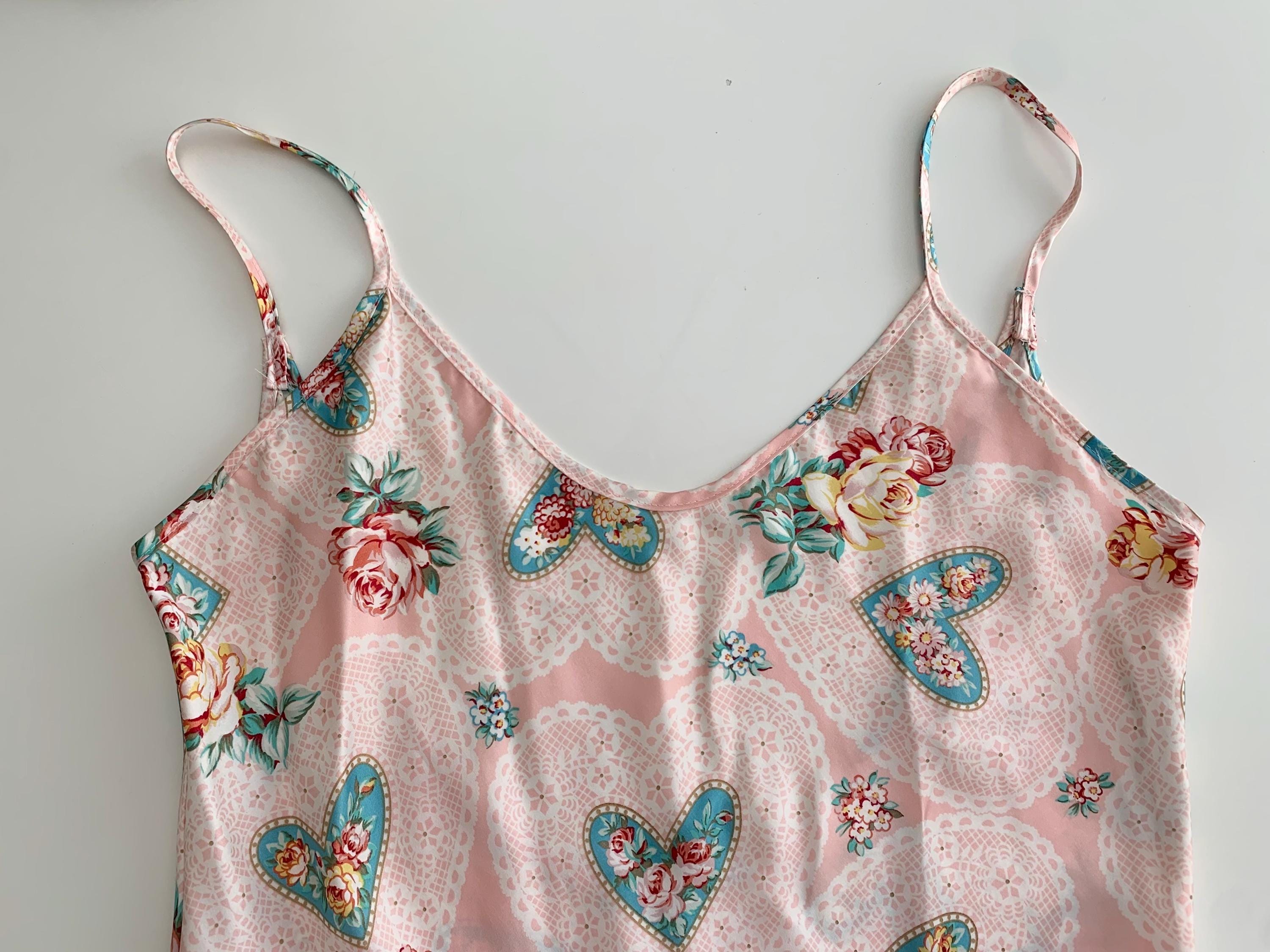 Vintage Victoria's Secret Slip Dress: 90s Hearts, Butterflies & Roses  Lingerie - Etsy