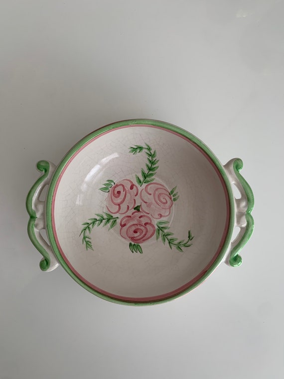 Set of (2) Vintage porta rose trinket dish by Barb