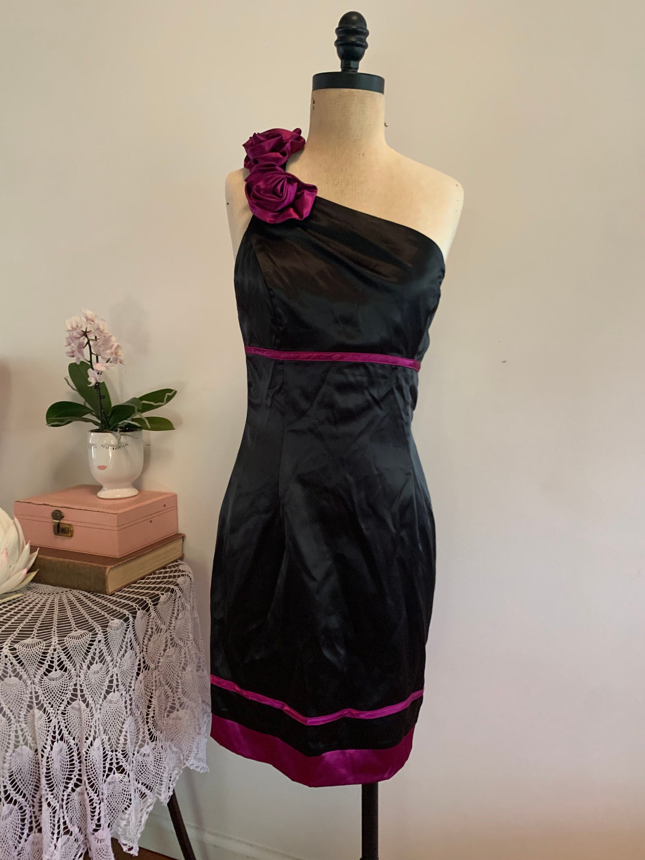 strapless open back dress 80's Pink Prom Dresses  VINTIJ MARQUI