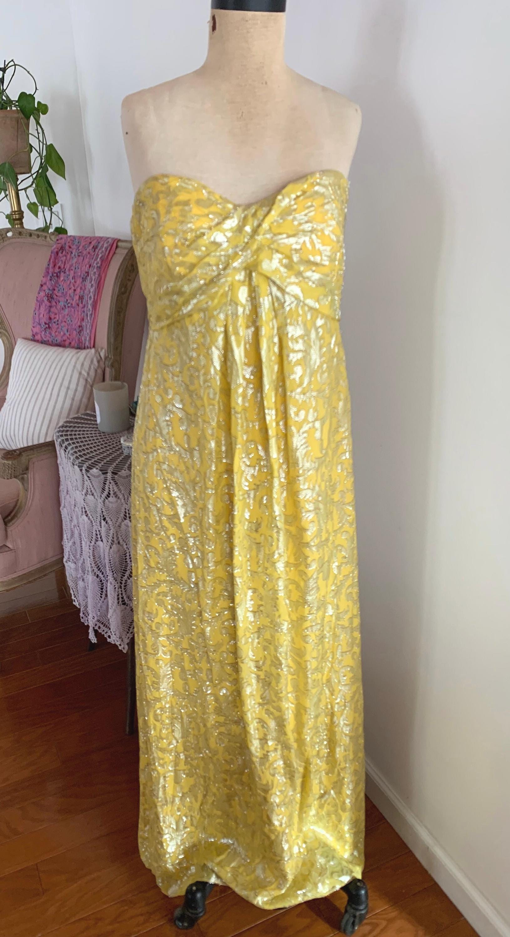 kylie jenner golden dress Verdelle Metallic Midi Dress In Star Gold – Simon Miller main image 0
