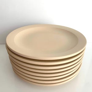 Set of 8 vintage MCM original Boonton melamine plates. Perfect for summer entertaining / camping / children’s plate