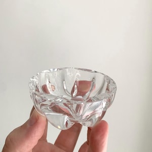 MCM vintage crystal trinket dish / catch all. perfect for holding coins, keys, earrings, rings & jewelry
