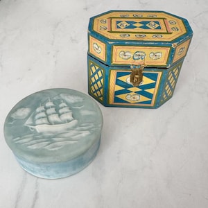 ヴィンテージ ロイヤルコペンハーゲン 小物入れ：ブルー＆ホワイト