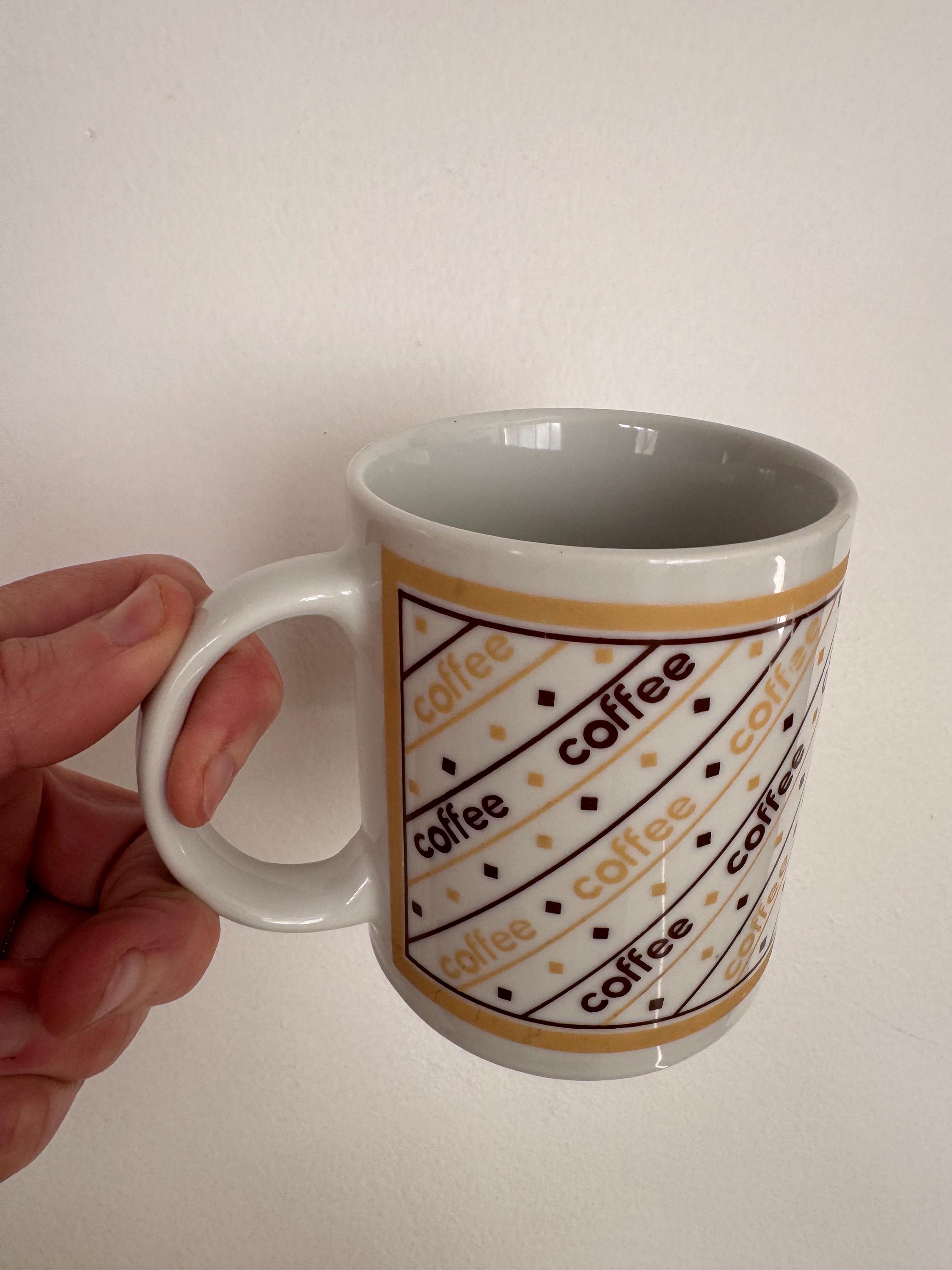 Vintage 1980s Coffee Mug: Ombre Brown Pattern, Peacock Ceramics - Etsy