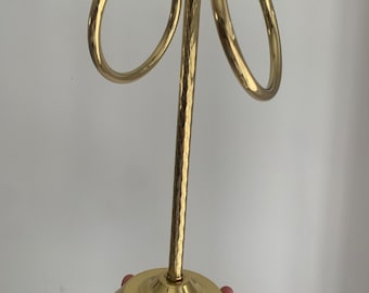 Vintage brass towel holder for bathroom powder room