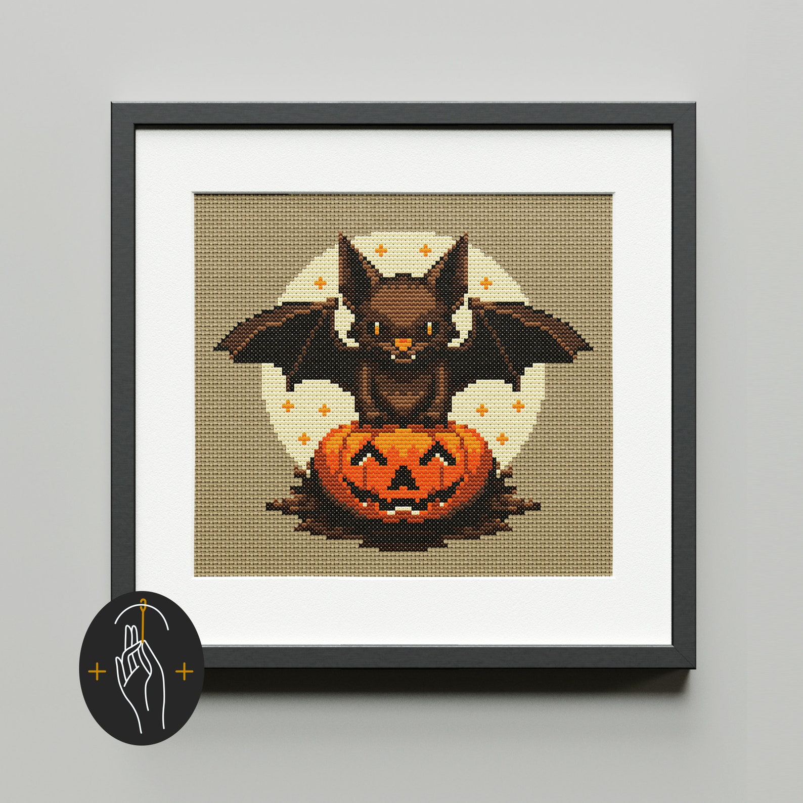 Halloween Bat - Cross Stitch Pattern - Easy - Funny - Cute - Small ...