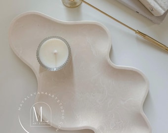 Big Irregular Shape Tray, Modern Plate for Living Room, Minimalist Jewelry Dish, Home Decor Gift Ideas For Her