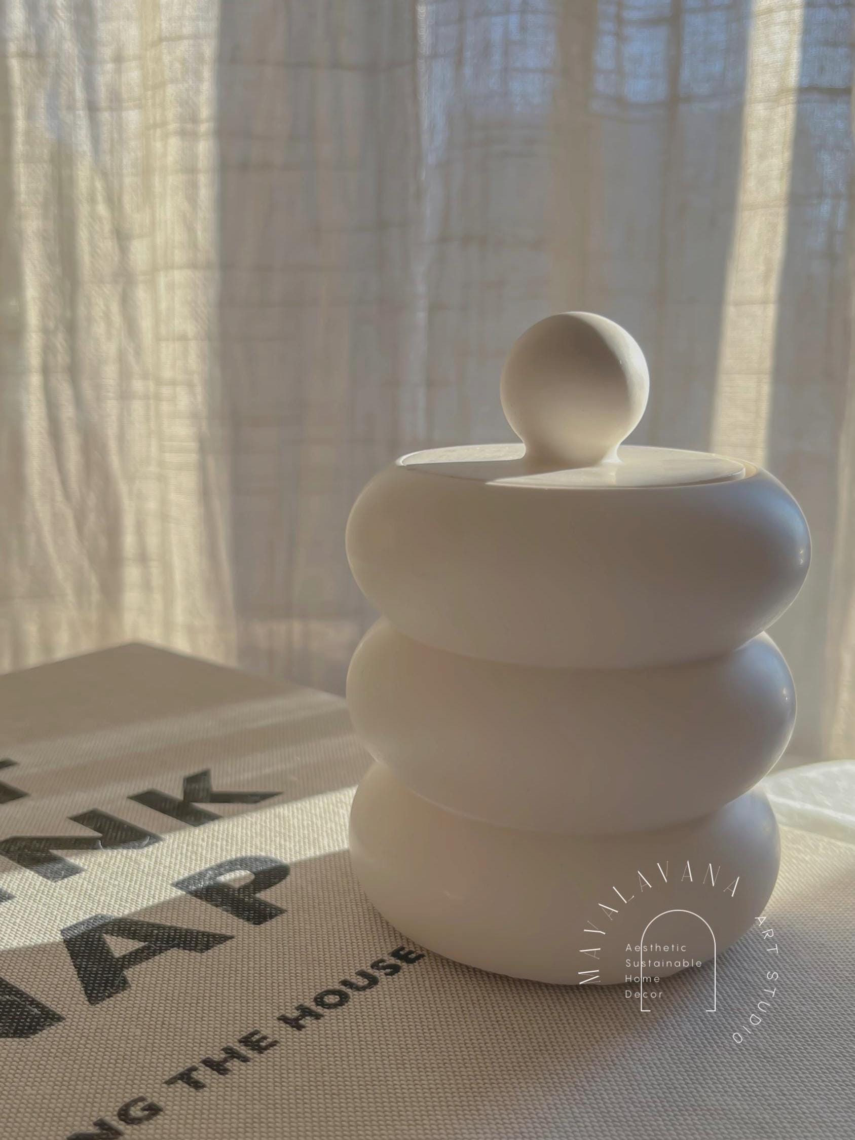 Aesthetic Stacked Container | Minimalist Home Decor | Functional ...