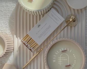 Scented coconut wax candles | premium neutral home decor | Handmade vegan coconut candles with wood wick | gift ideas