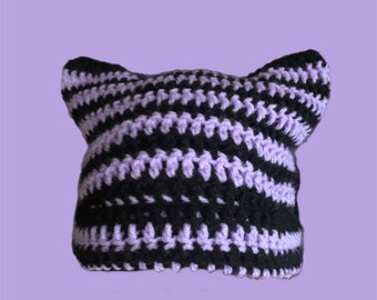 Cat ear beanie Y2k beanie crochet beanie winter hat