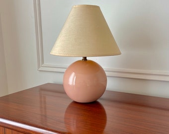 Vintage mid century modern pink lamp