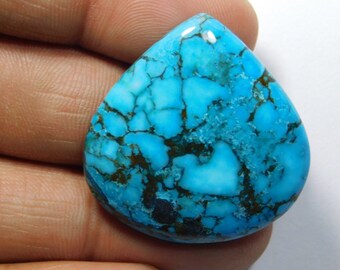 Amazing Quality Blue Turquoise Gemstone Blue Turquoise Cabochon Blue Turquoise Loose Stone For Jewelry Making Loose Stone 55 Cts.