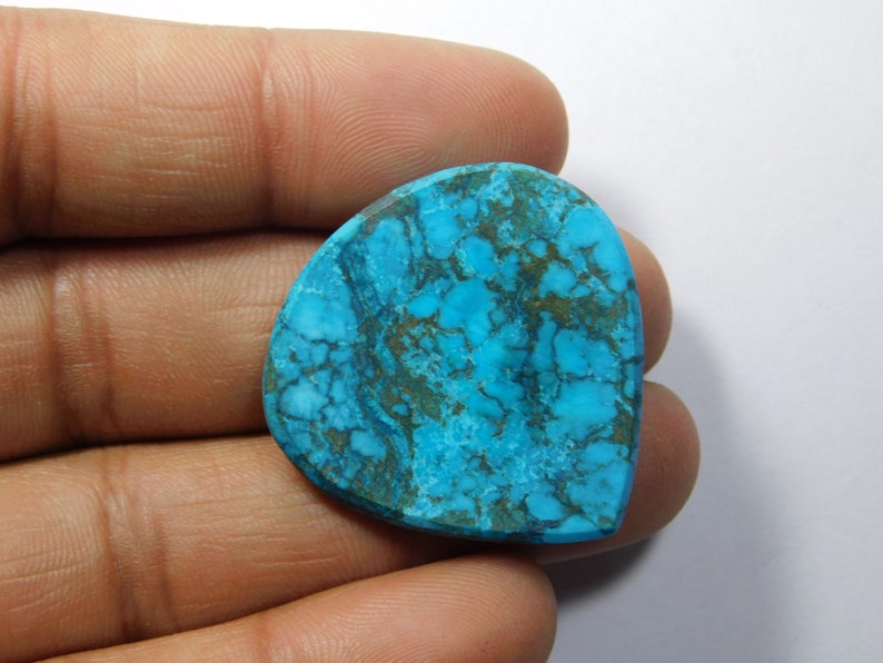 Amazing Quality Blue Turquoise Gemstone Blue Turquoise Cabochon Blue Turquoise Loose Stone For Jewelry Making Loose Stone 55 Cts. image 10