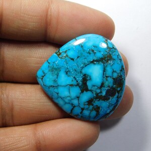 Amazing Quality Blue Turquoise Gemstone Blue Turquoise Cabochon Blue Turquoise Loose Stone For Jewelry Making Loose Stone 55 Cts. image 7