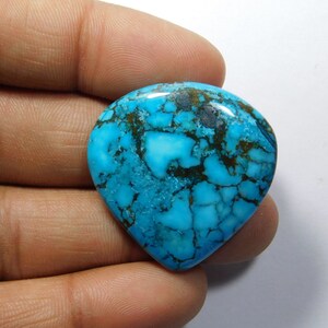 Amazing Quality Blue Turquoise Gemstone Blue Turquoise Cabochon Blue Turquoise Loose Stone For Jewelry Making Loose Stone 55 Cts. image 6