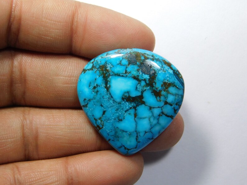 Amazing Quality Blue Turquoise Gemstone Blue Turquoise Cabochon Blue Turquoise Loose Stone For Jewelry Making Loose Stone 55 Cts. image 5