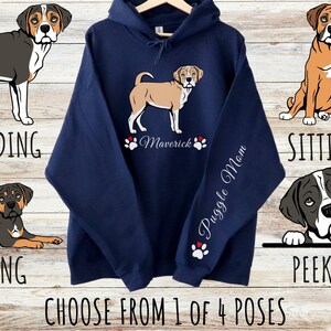 Sweat à capuche unisexe personnalisé Puggle avec cordons de serrage, joli cadeau personnalisé chien pour maman et papa, cadeaux pour les amoureux des animaux de compagnie