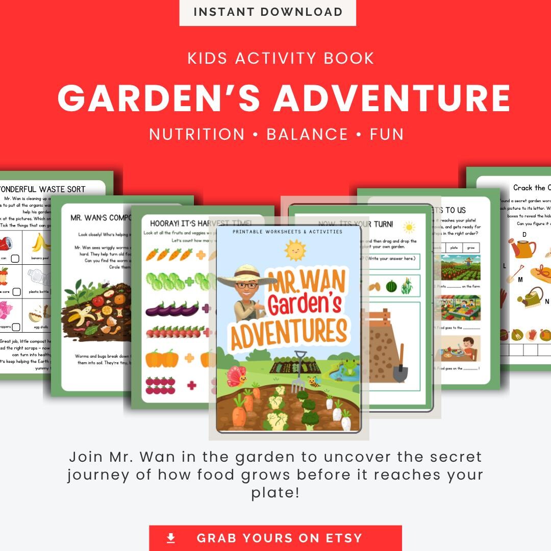 Garden Adventure Preschool Worksheets: Compost & Plant Activities PDF ...