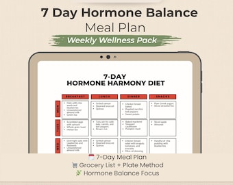 7-Tage-Hormon-Balance-Speiseplan | Rezepte, Einkaufsliste (Druckbare PDF)