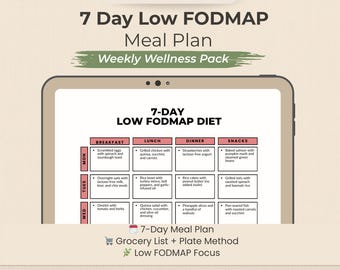 7-Tage-Low-FODPLAN-Speiseplan | Darmgesundheits-Leitfaden (druckbare PDF-Datei)