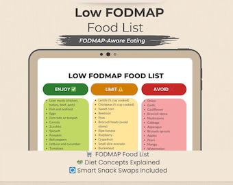 Low FODMap Lebensmittelliste | IBS Relief Ernährungsleitfaden (druckbares PDF)